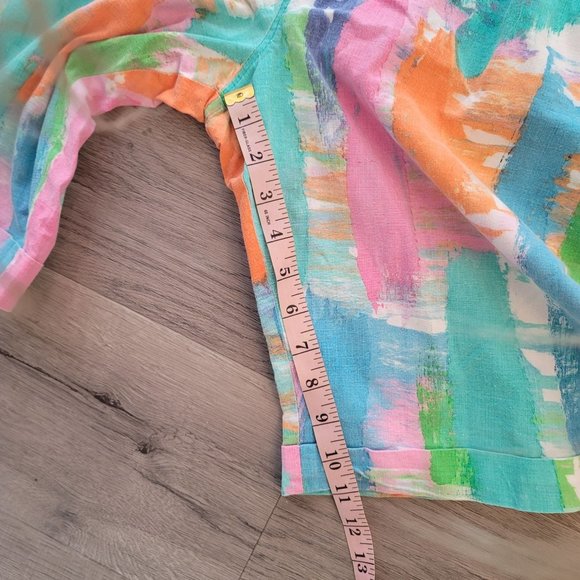 Vintage Kenya dry season  high waist collorfull pleated shorts see mesurements - Picture 7 of 8